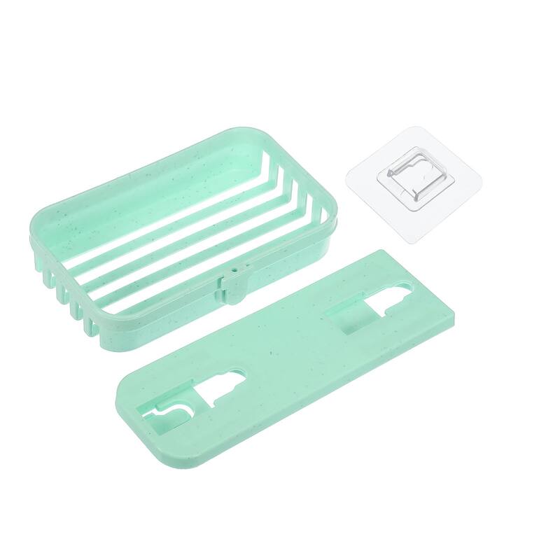 Soap Holder, 2 Pack Double Layer No Drilling Soap Tray with Suction Cup