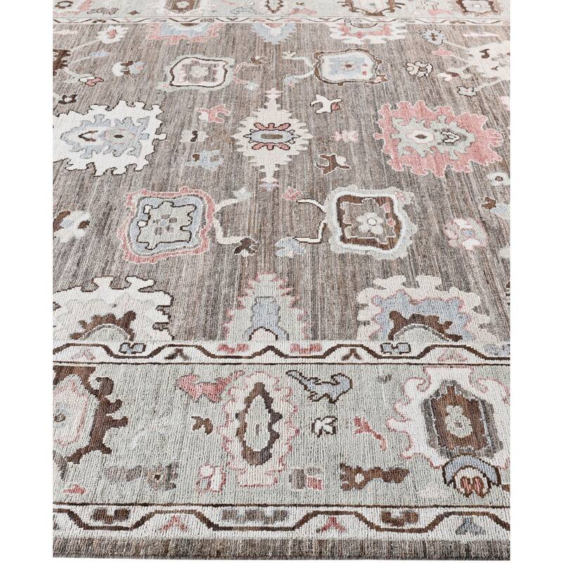 Oushak One-of-a-Kind Hand-Knotted Area Rug - Brown - 8' 0" x 9' 8"