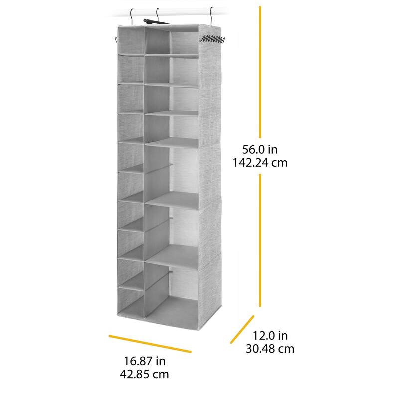 Whitmor Hanging Shoe & Sweater Organizer - Gray