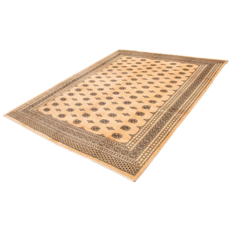 Finest Peshawar Bokhara Beige Rug 10'1" x 13'2" - 10'1 x 13'2