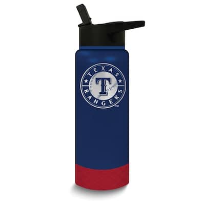 MLB Texas Rangers Stainless Steel Silicone Grip 24 Oz. Water Bottle