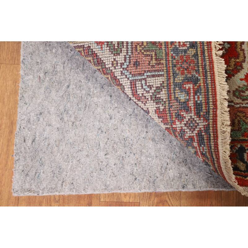 Hand Knotted Oriental 100% Wool Carpet Traditional Medallion Red Heriz (serapi) Area Rug - 3' 0'' X 2' 0''