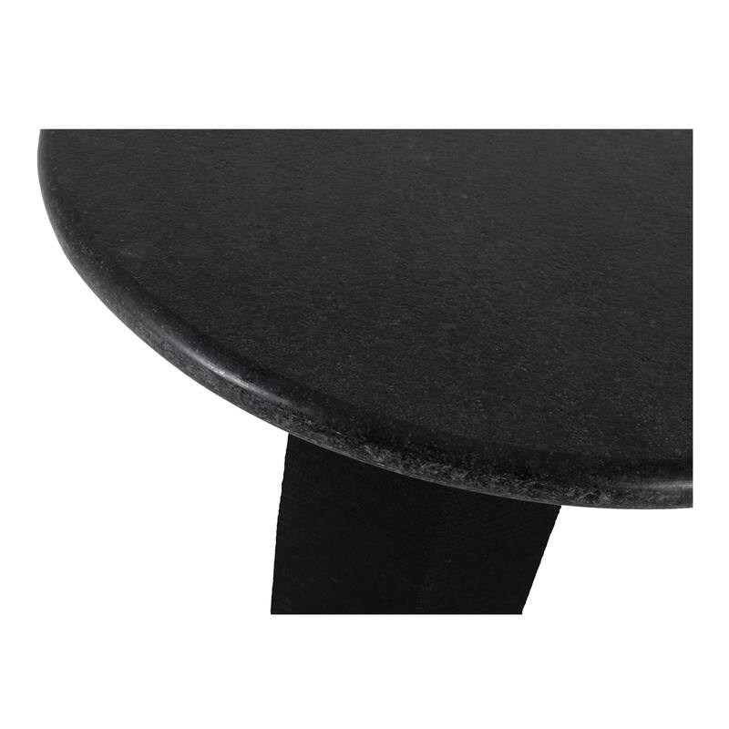 NADAAL STUDIOS Norex Sartoria Dining Table for 6, Oval Black Granite Top, Jute-Wrapped Mango Wood Base, Black Granite