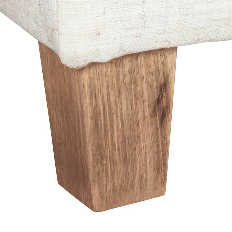 Carson Carrington Hassel Square Storage Ottoman Wood Legs