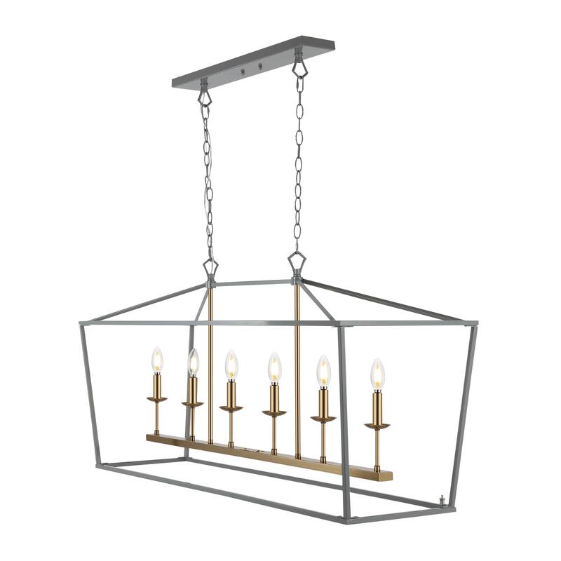 Marion Lantern Metal LED Pendant, by JONATHAN Y