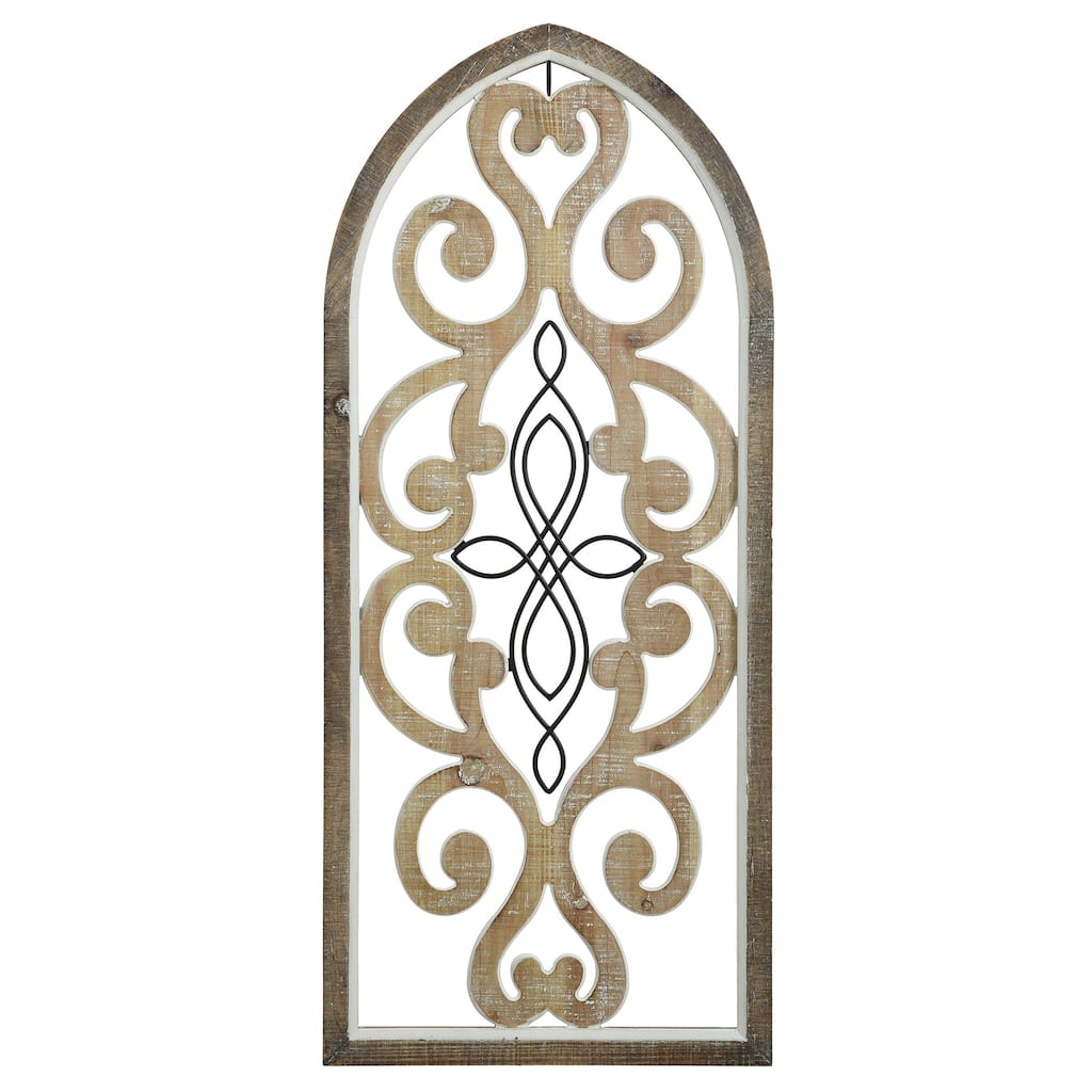Traditional Screen - Wood & Metal Wall Sculpture