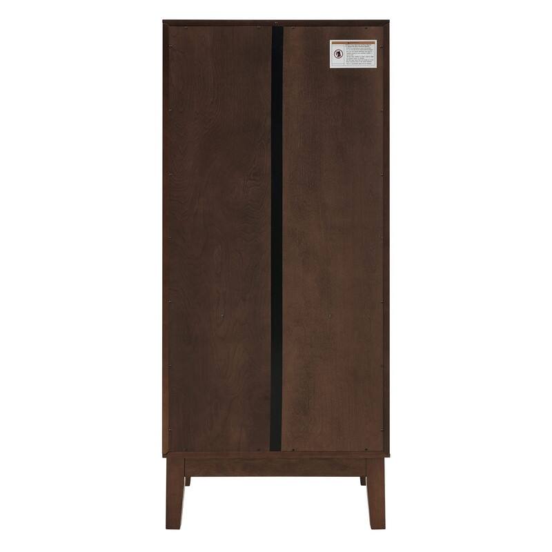 Mid Century Modern 53.5" Tall Kitchen Pantry Storage Cabinet with Doors and Drawers for Entryway Living Room Kitchen Garage