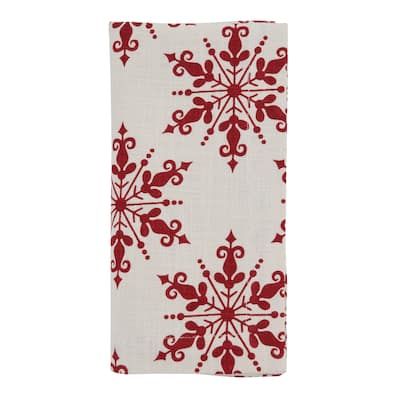 Table Napkins With Snowflake Design (Set of 4)