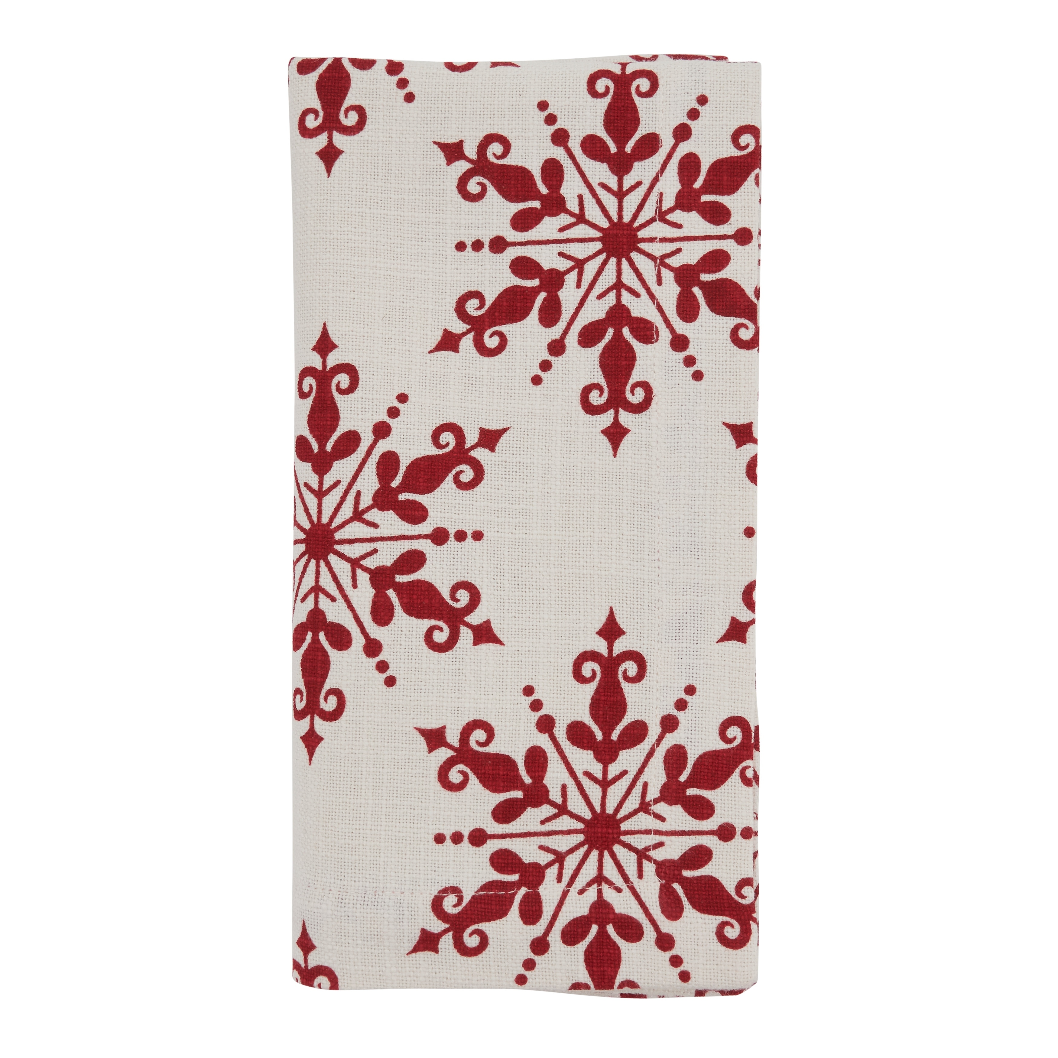Table Napkins With Snowflake Design (Set of 4)