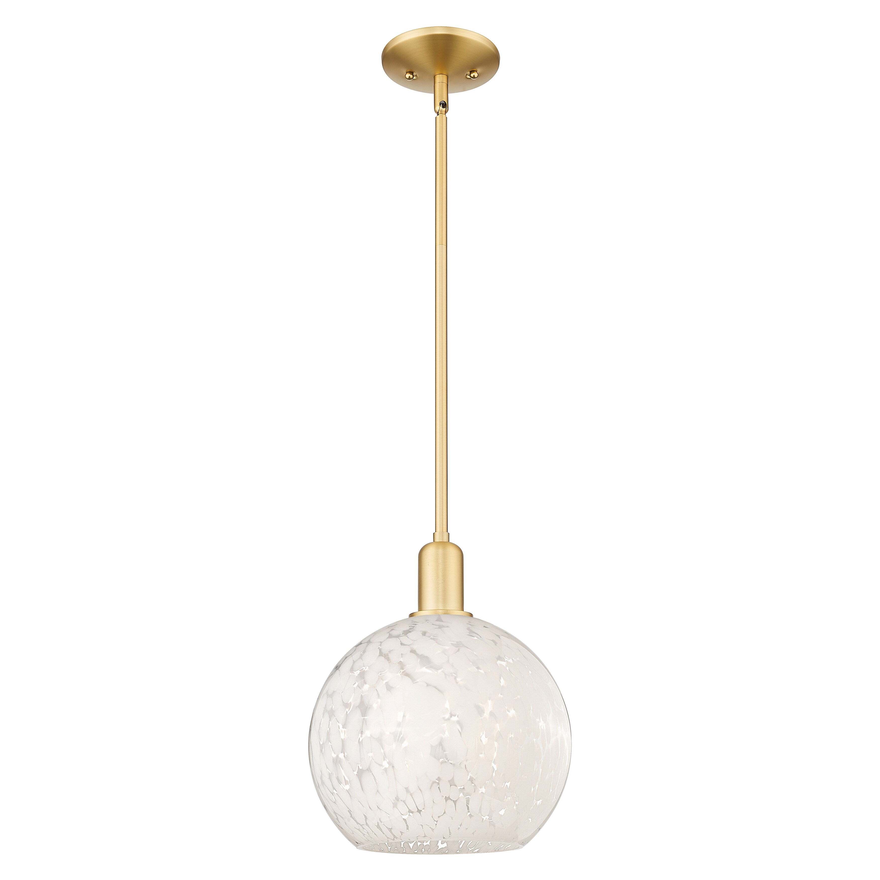 Innovations Lighting Endless Possibilities Arcadia - White Mouchette - 1 Light 10" Stem Hung Mini Pendant
