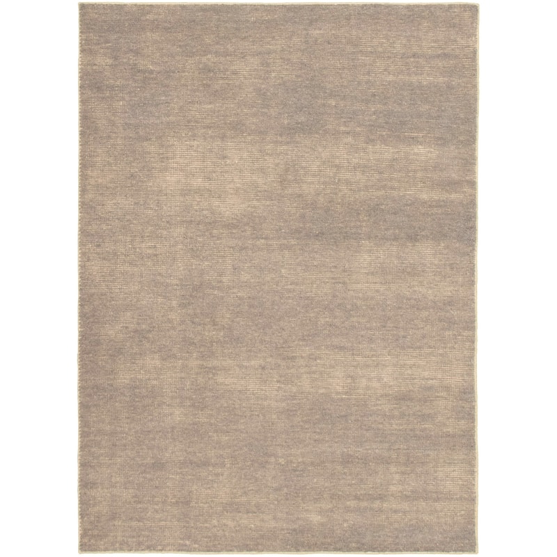 ECARPETGALLERY Hand-knotted Tangier Grey Wool Rug - 5'4 x 7'5