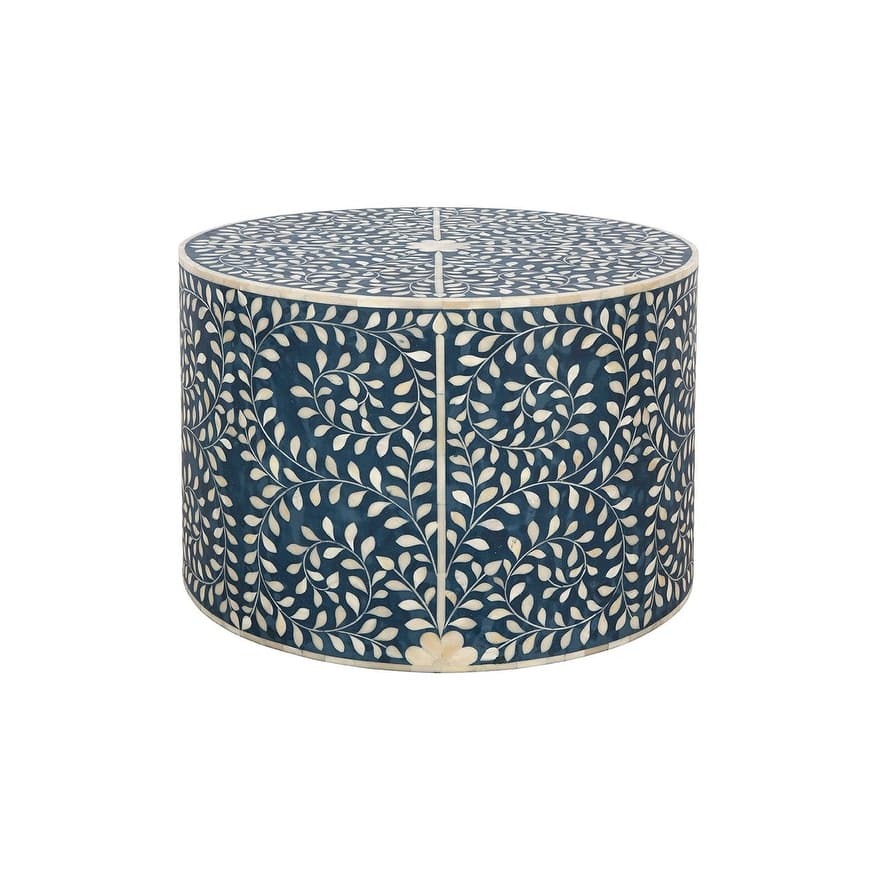 Furniture Classics Shell and Bone Inlay Blue Resin Parkview Coffee Table