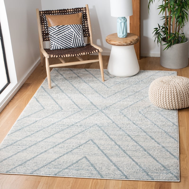 SAFAVIEH Adirondack Hediye Vintage Oriental Rug - 8' x 10' - Light Grey/Light Blue