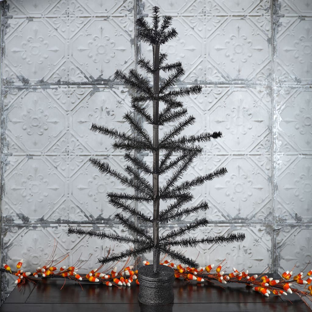 36" Halloween Feather Tree