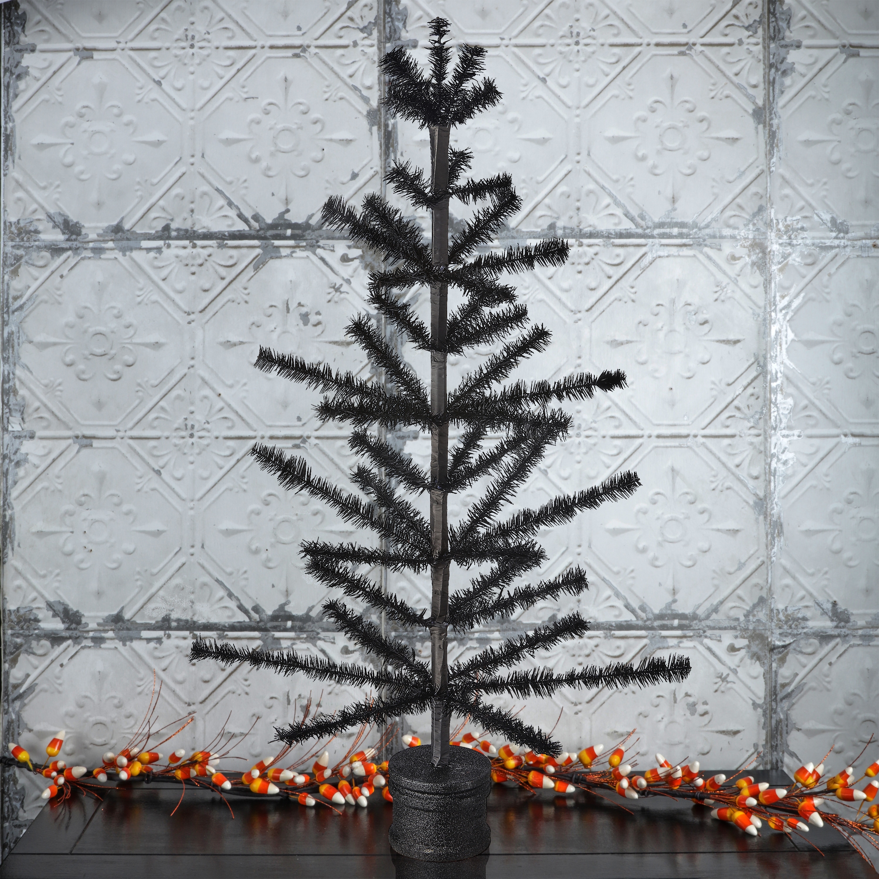 36" Halloween Feather Tree