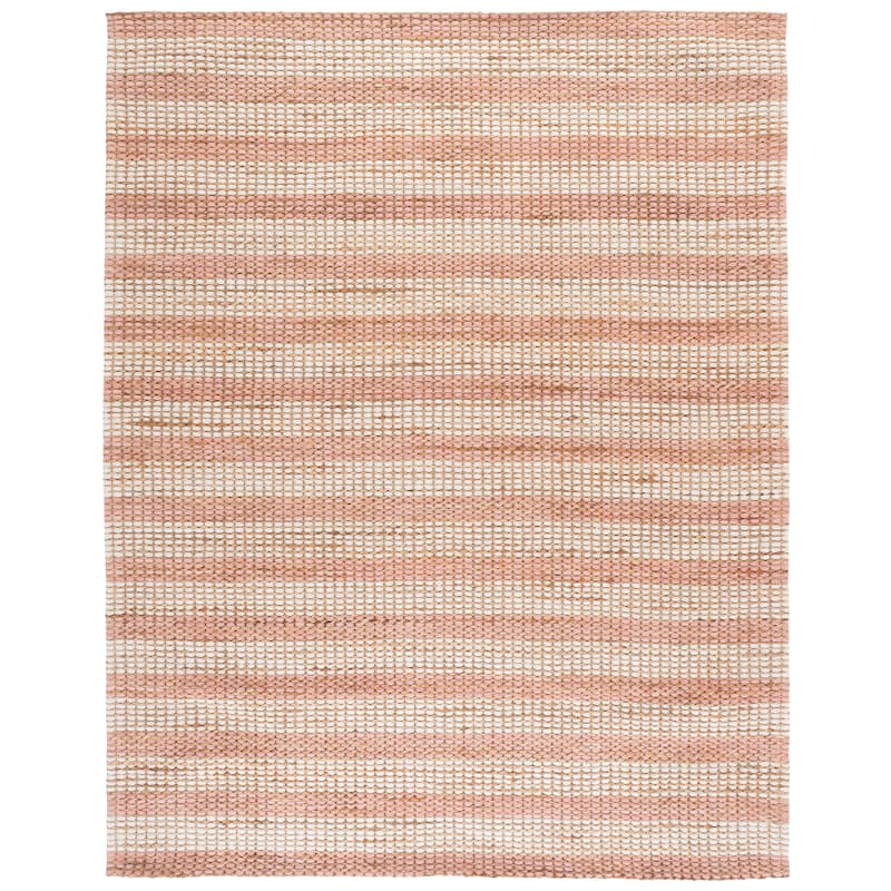 Martha Stewart by SAFAVIEH Handmade Halldis Jute Rug - 9' x 12' - Natural/Blush