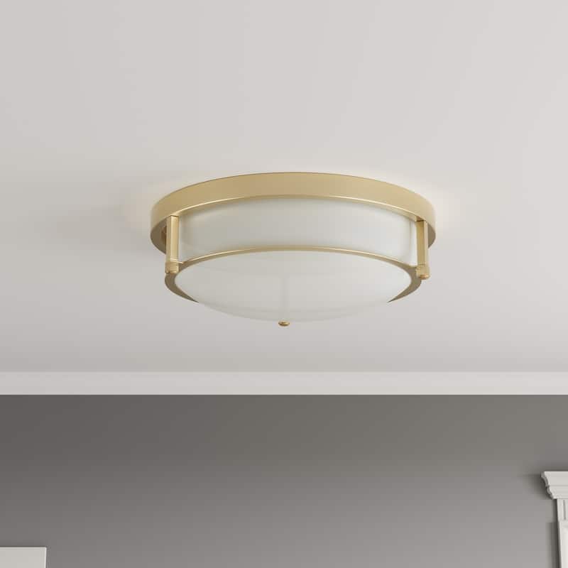 13-Inch Farmhouse Flush Mount Round Ceiling Light Fixture for Hallway