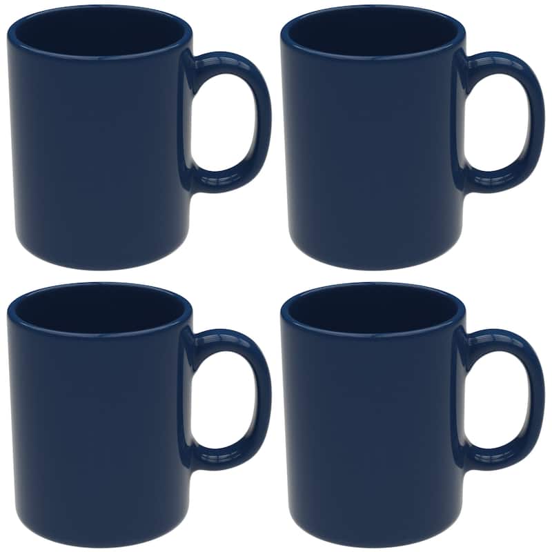 Omniware Set of 4 Teaz Cafe Mugs - Navy Blue