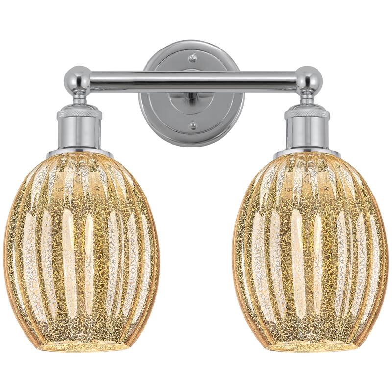 Innovations Lighting Endless Possibilities Edison - Preston - 2 Light 15" Bulb Shade Bath Vanity Light - Mercury/Polished Chrome
