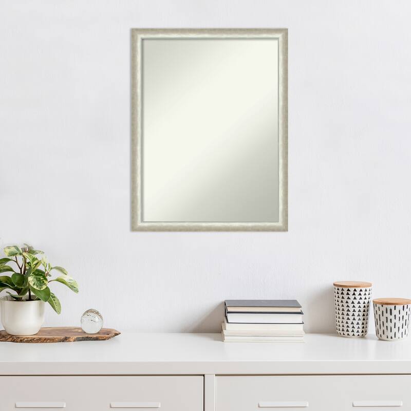 Two Tone Non-Beveled Wood Framed Wall Mirror