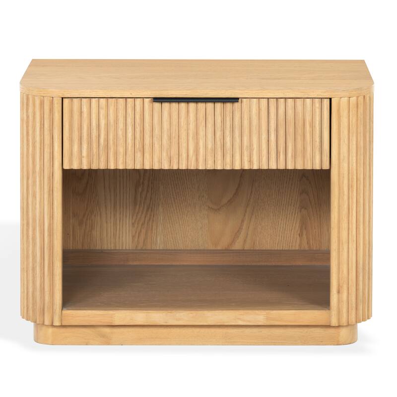 SAFAVIEH Couture Barrymore Reeded Wood 1-Drawer Nightstand