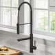 preview thumbnail 96 of 122, Kraus Artec 2-Function Commercial Pulldown Pot Filler Kitchen Faucet KPF-1604 - 27 1/2" Height - MB - Matte Black