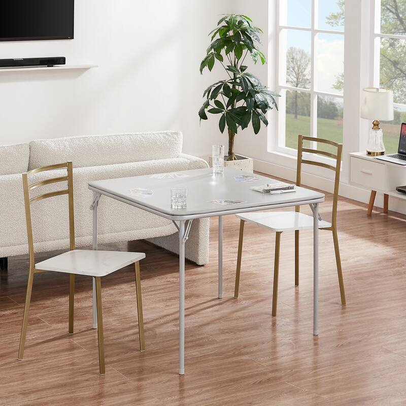Javlergo 34" Folding Card Table, Portable Square Game Activity Table with Collapsible Legs