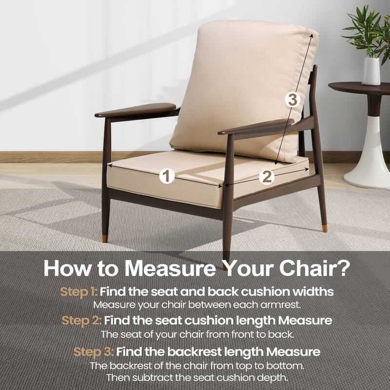 22 x 21 in Outdoor Patio Deep Seat Cushions Set Water Resistant