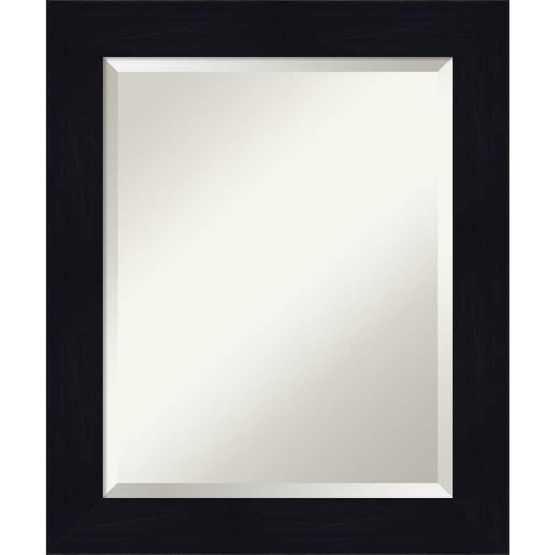 Beveled Wood Wall Mirror - Shiplap Navy Frame