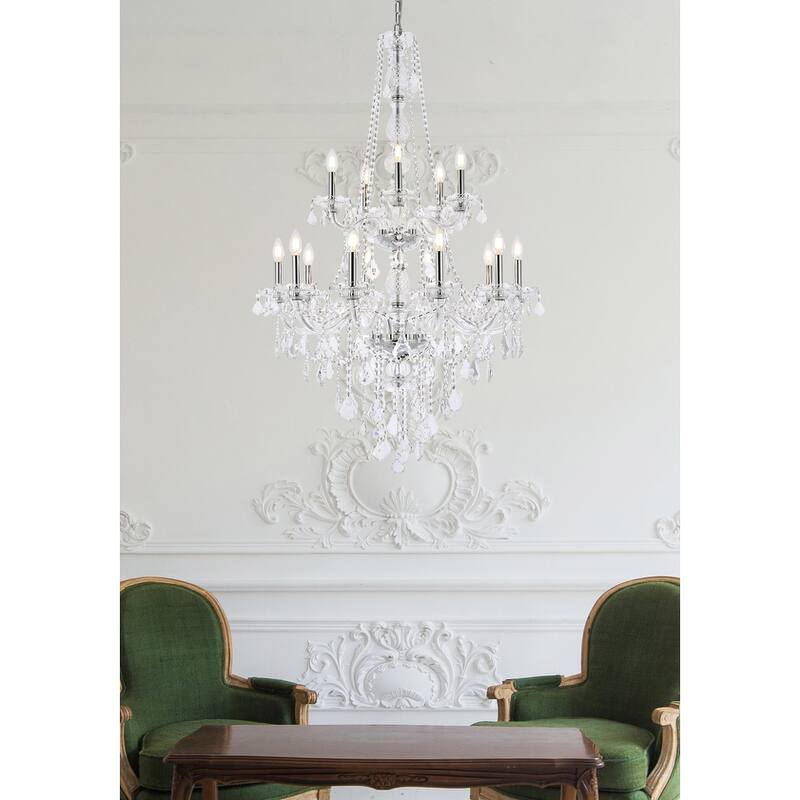 Verona 15-Light 33 in. Chandelier (Available in Chrome and Gold)
