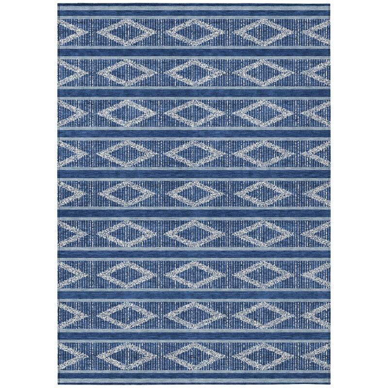 HomeRoots Geometric Transitional Rectangle Outdoor Rug
