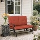 preview thumbnail 28 of 38, Nista 2 Person Outdoor Patio Glider Garden Bench Rocker Chair by Havenside Home