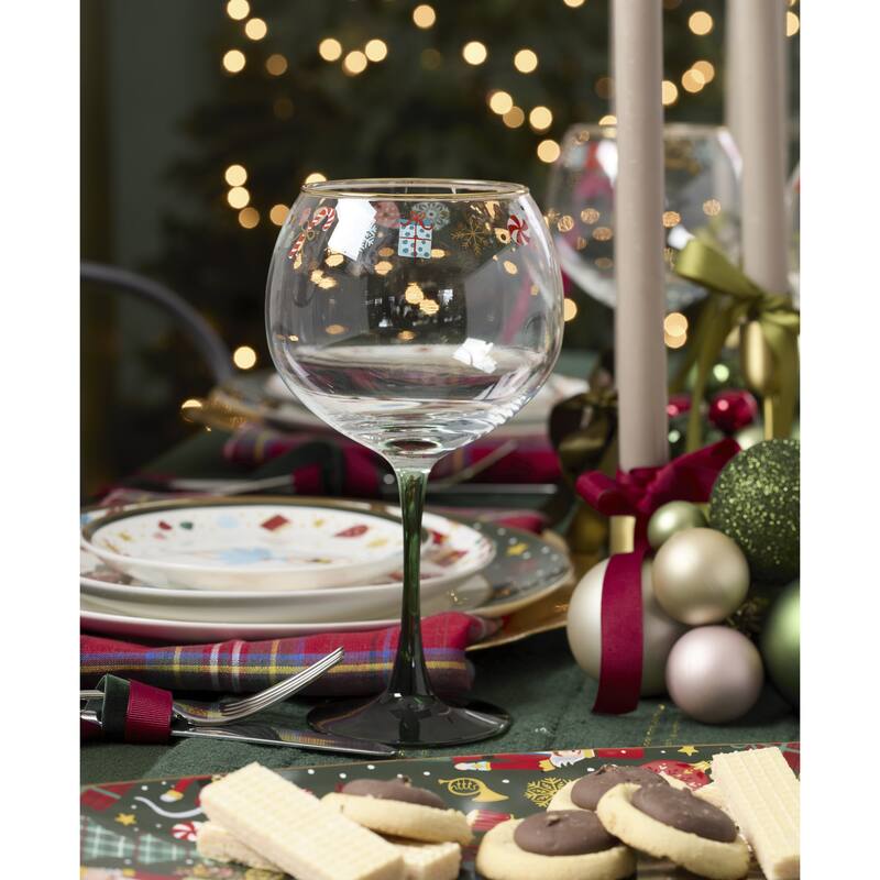 Lenox Nutcracker Ballet Balloon Wine Glasses, Set of 4 - 4" Round