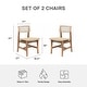 preview thumbnail 15 of 13, DHP Eleni Mid-Century Modern Cane Dining Chairs, Set of 2, Cream/Seadrift