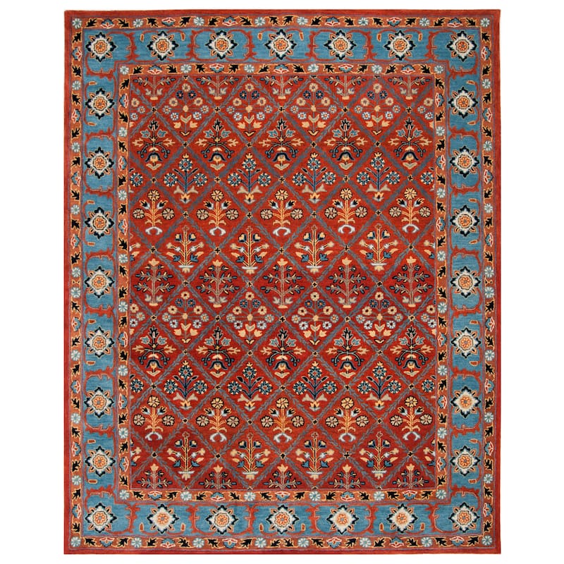 SAFAVIEH Handmade Heritage Overlapping Diamond Traditional Oriental Wool Rug