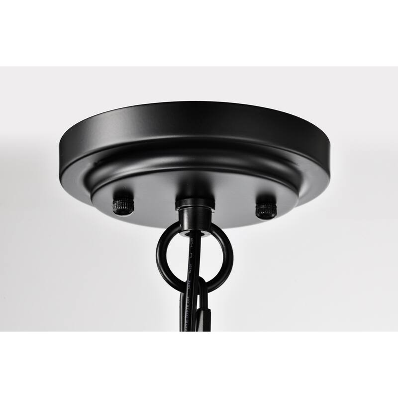 Matte Black Contemporary Semi-Flushmount Ceiling Lamp Metal with Frosted Globe