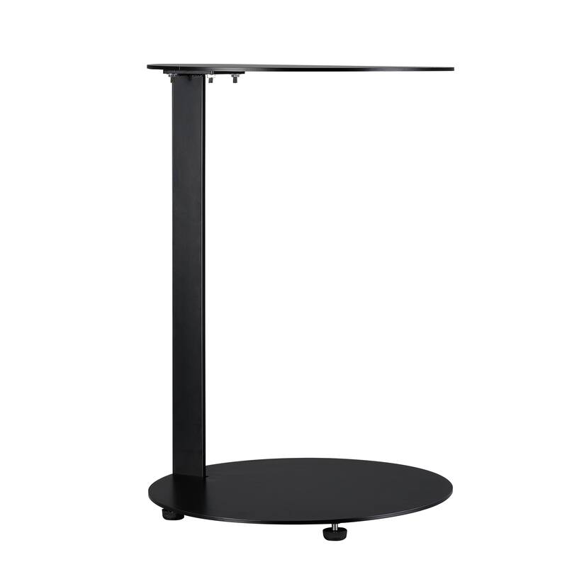 Black End Table - Slide Under Sofa Coffee Table