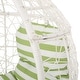 preview thumbnail 15 of 18, Gianni Outdoor Wicker Teardrop Chair with Cushion by Christopher Knight Home
