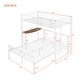 preview thumbnail 3 of 7, Twin Over Full Bunk Bed with Desk, Metal Bed with Ladder, Kid's Bed with Quality Slats for Bedroom, Metallic White