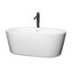 Option White / Shiny White Trim / Matte Black Faucet