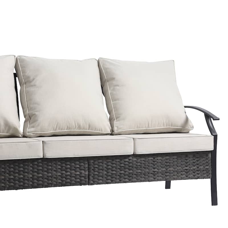 Outdoor Patio 50" W Loveseat/ 73" W Sofa with Cushions