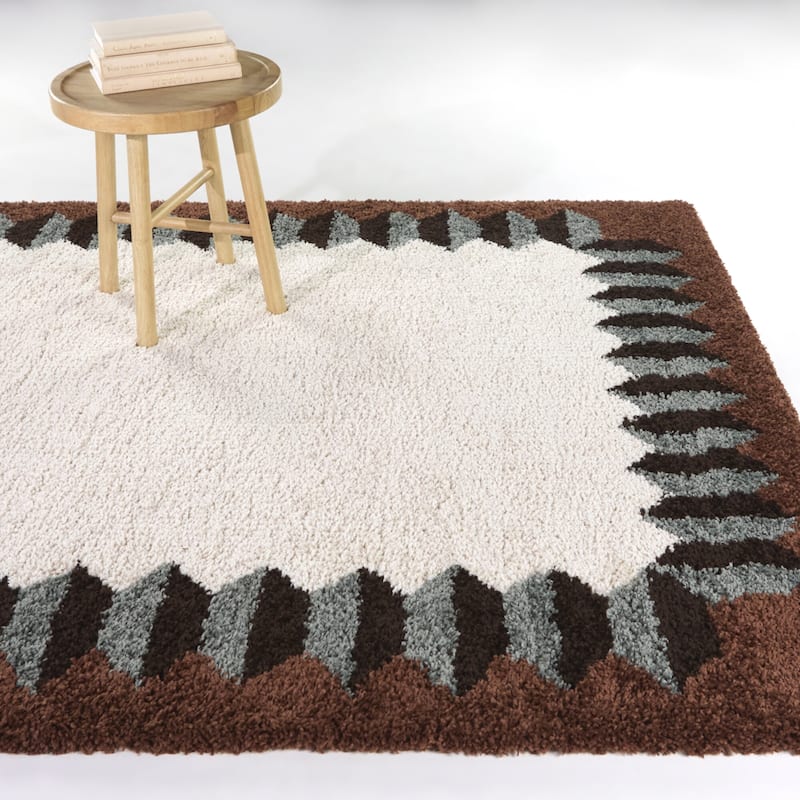 Hadrian Geometric Border Area Rug