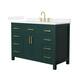 Option Green / White Quartz Top / Brushed Gold Hardware