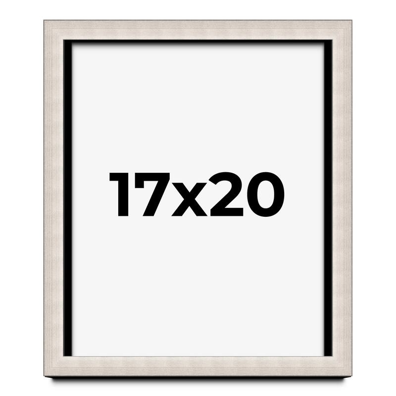 17x20 Shadow Box Frame Silver Real Wood Contemporary Shadowbox Display Frame UV Acrylic Front Acid Free Backing and Hardware