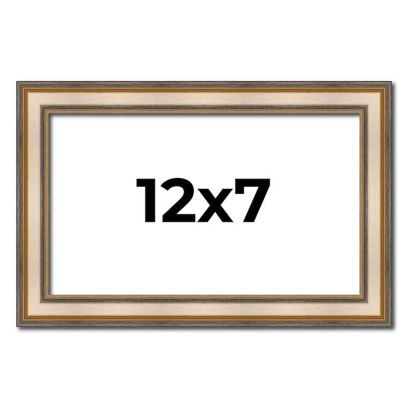 12x7 Frame Gold Solid Wood Shadow Box Width 1.5 Inches | Interior Frame Depth 2 3/8 Inches