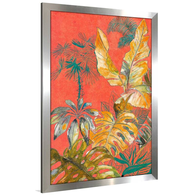 "Orange Palm Selva I (Vertical)" Print on Acrylic