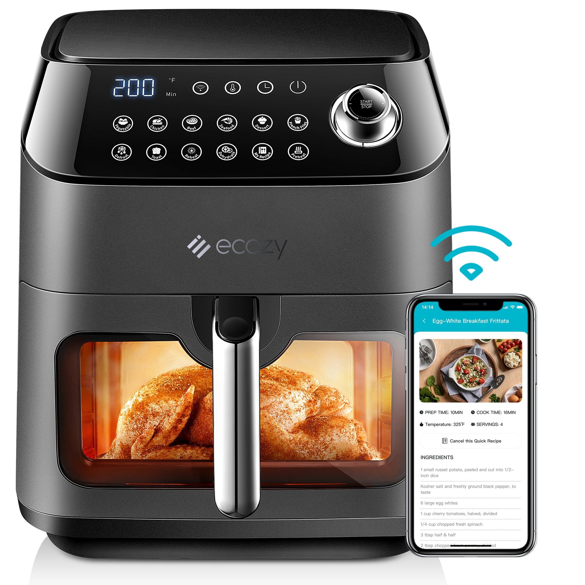 Smart wifi air fryer discount