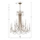 preview thumbnail 7 of 6, Karrington 12 Light Aged Brass Chandelier - 30"W x 40"H