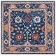 preview thumbnail 3 of 14, SAFAVIEH Handmade Blossom Moiriosa French Country Wool Rug 6' Square - Blue/Red - Square
