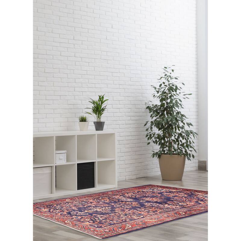 ECARPETGALLERY Hand-knotted Andelz Navy Wool Rug - 3'6 x 7'1